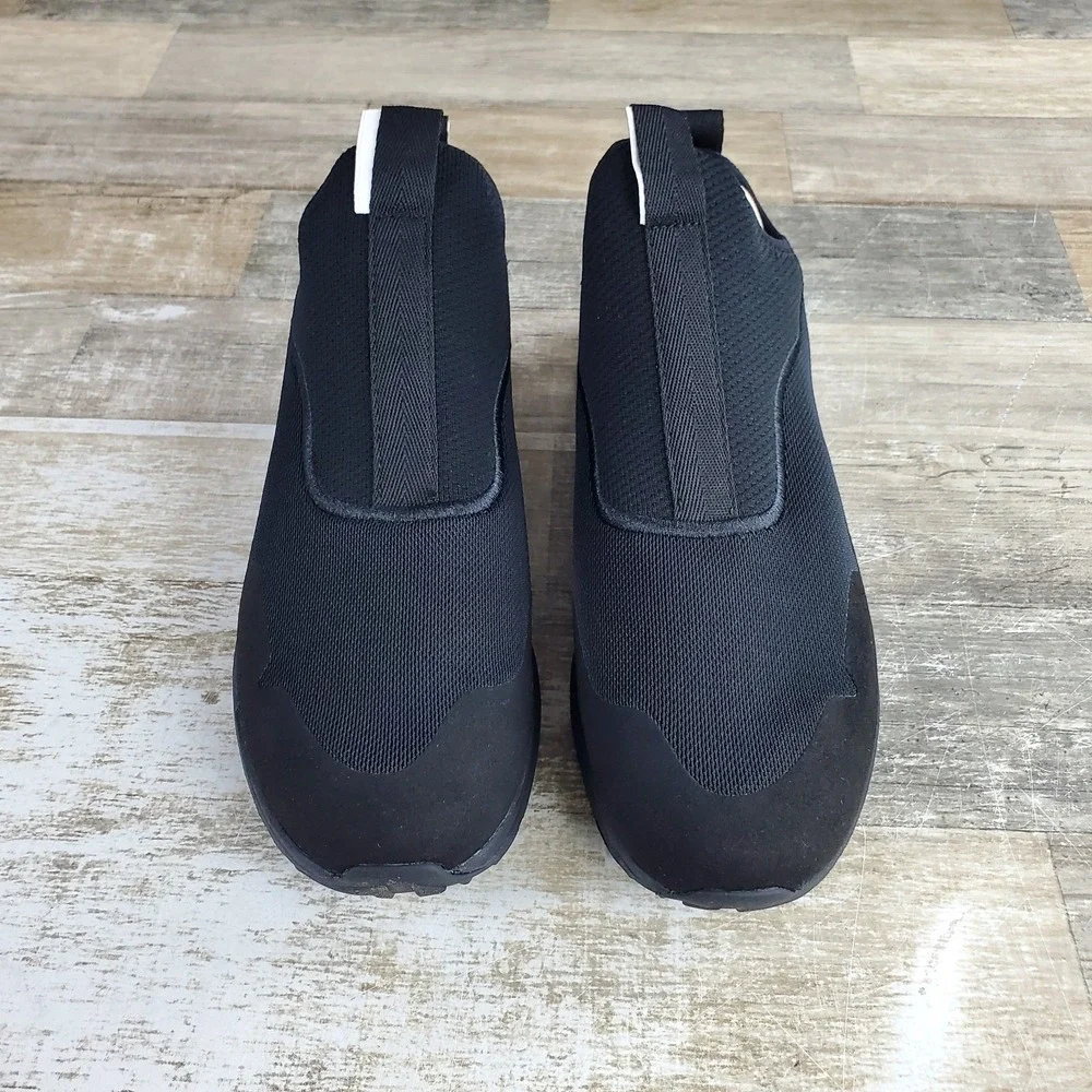 York Athletics The Gail Shoes Mens 8 / Womens 9.5 Black Slip On Sneakers